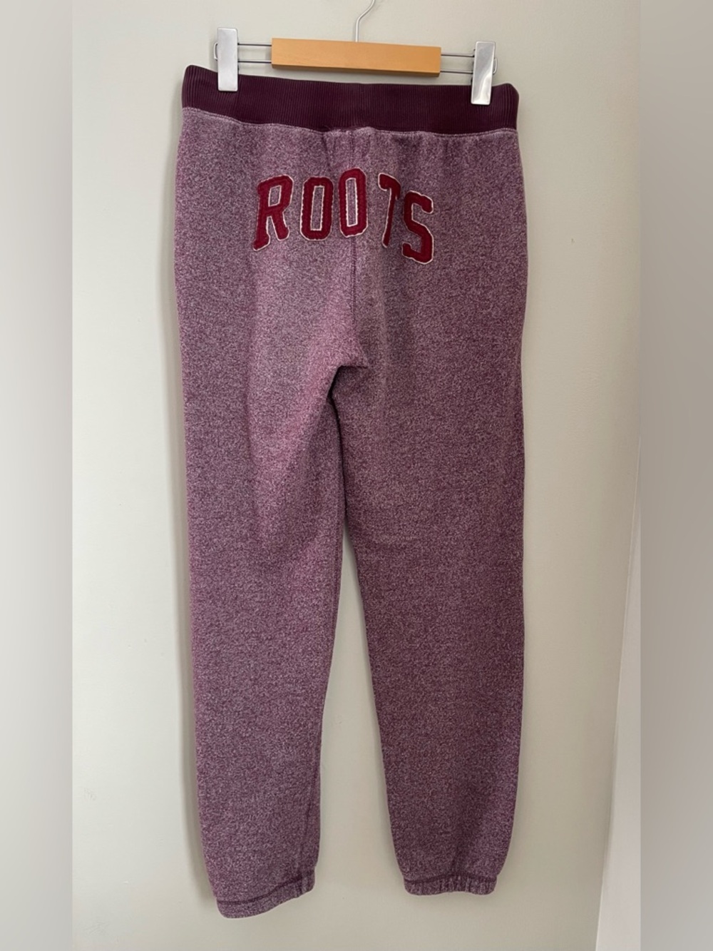 Roots Cabin Burgundy Salt and Pepper Logo Sweatpants Size XS - Picture 4 of 9